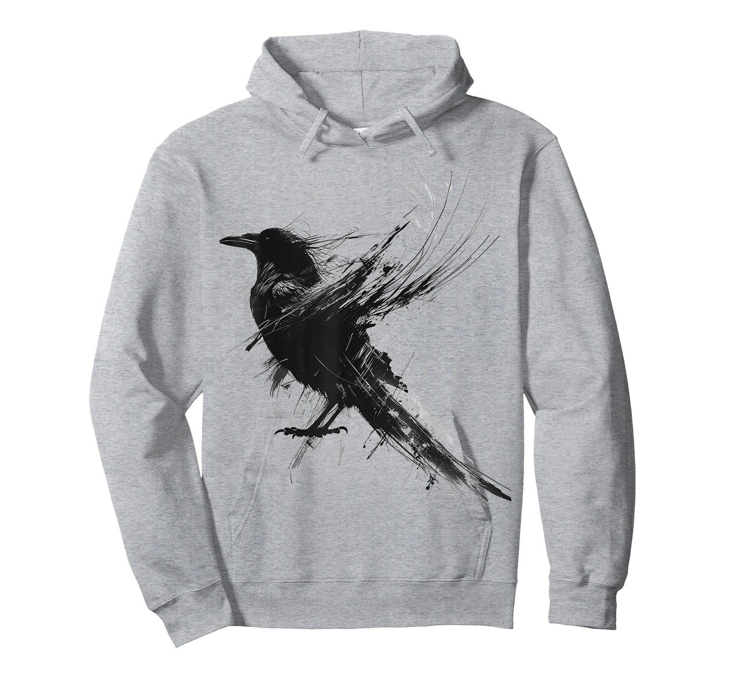 Raven Abstract Drawing Animal Art Painting Graphic Raven T-Shirt
