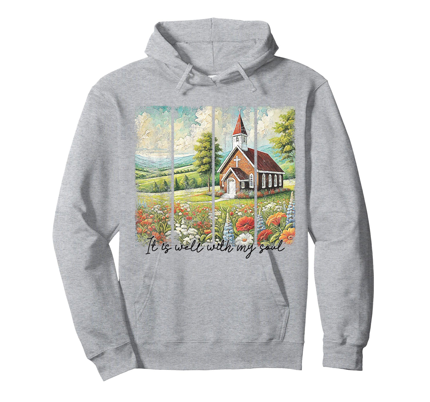 Vintage Country Church Shirt with It Is Well With My Soul T-Shirt