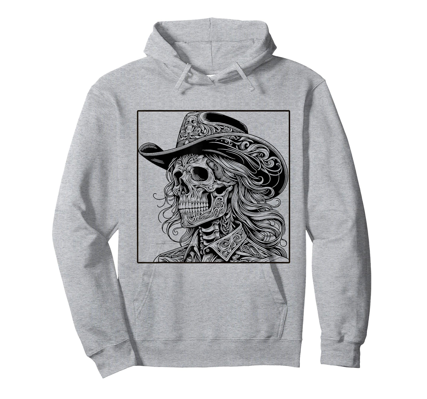 Rustic Skeleton Cowgirl Western Goth Grunge Gothic Skull T-Shirt