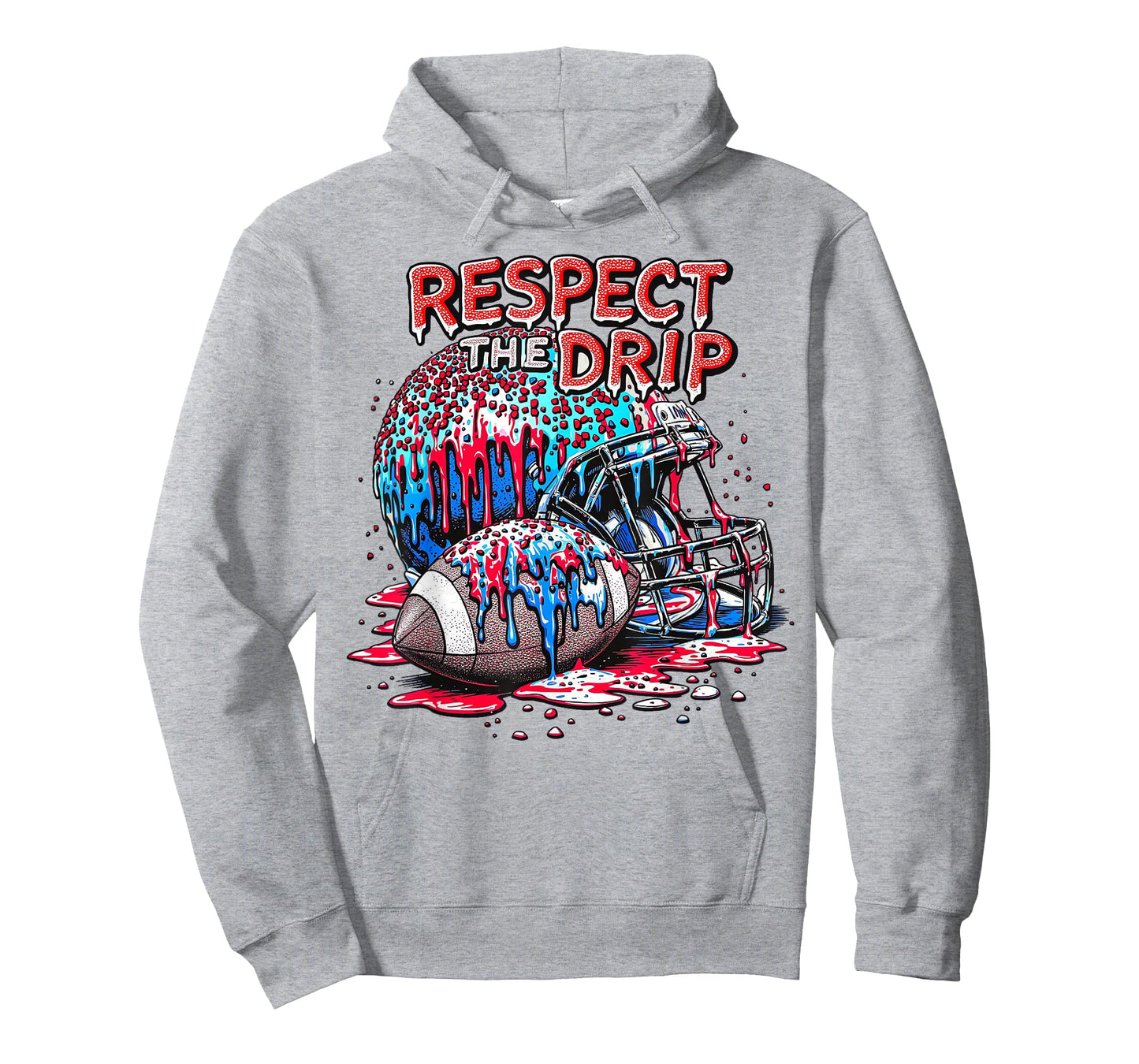 Football Drip for Boys Ice Cream Respect The Drip Football T-Shirt