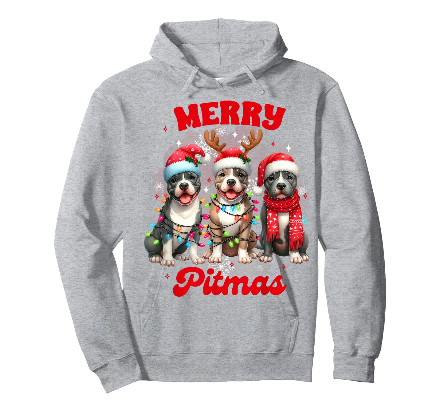 Pitbull Mom Pittie Mom Christmas Xmas Vibes Merry Pitmas T-Shirt