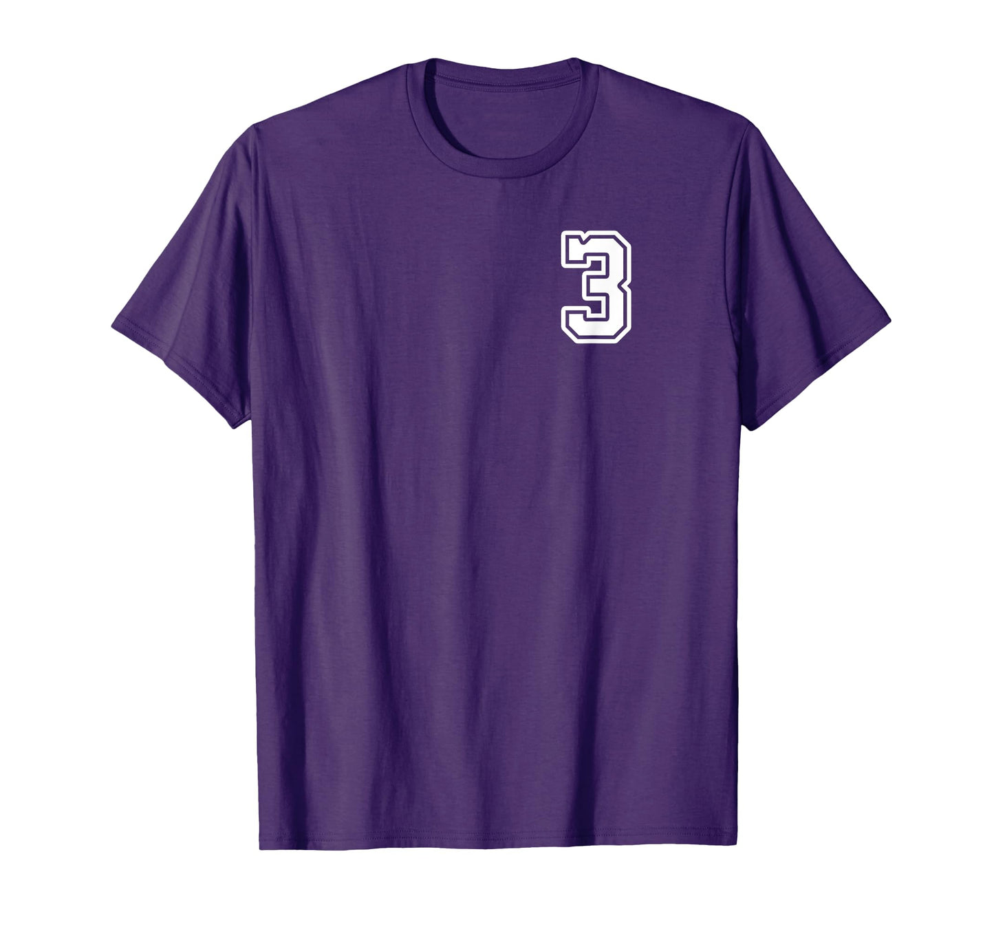 Number 3 Shirt #3 Player Sports Team Men Women Kids T-Shirt