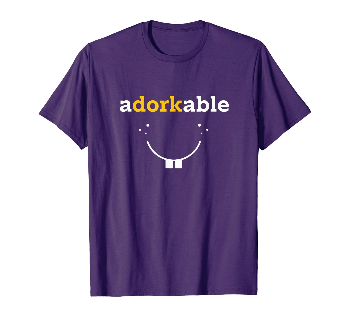 Nerdy Humor Shirt - Adorkable Adorable Dork Smiling Face T-Shirt
