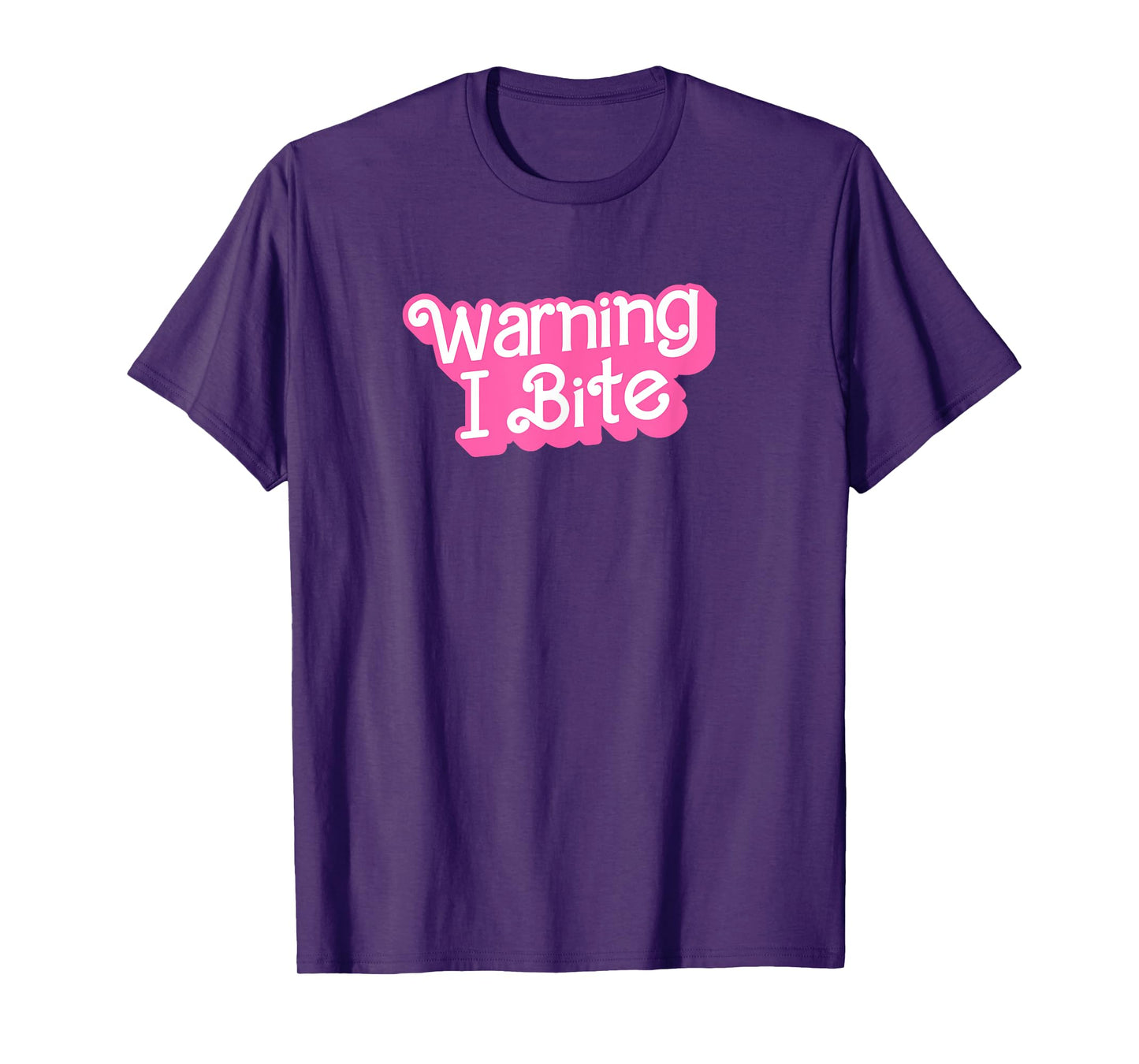 Warning I Bite T-Shirt, Small, Black