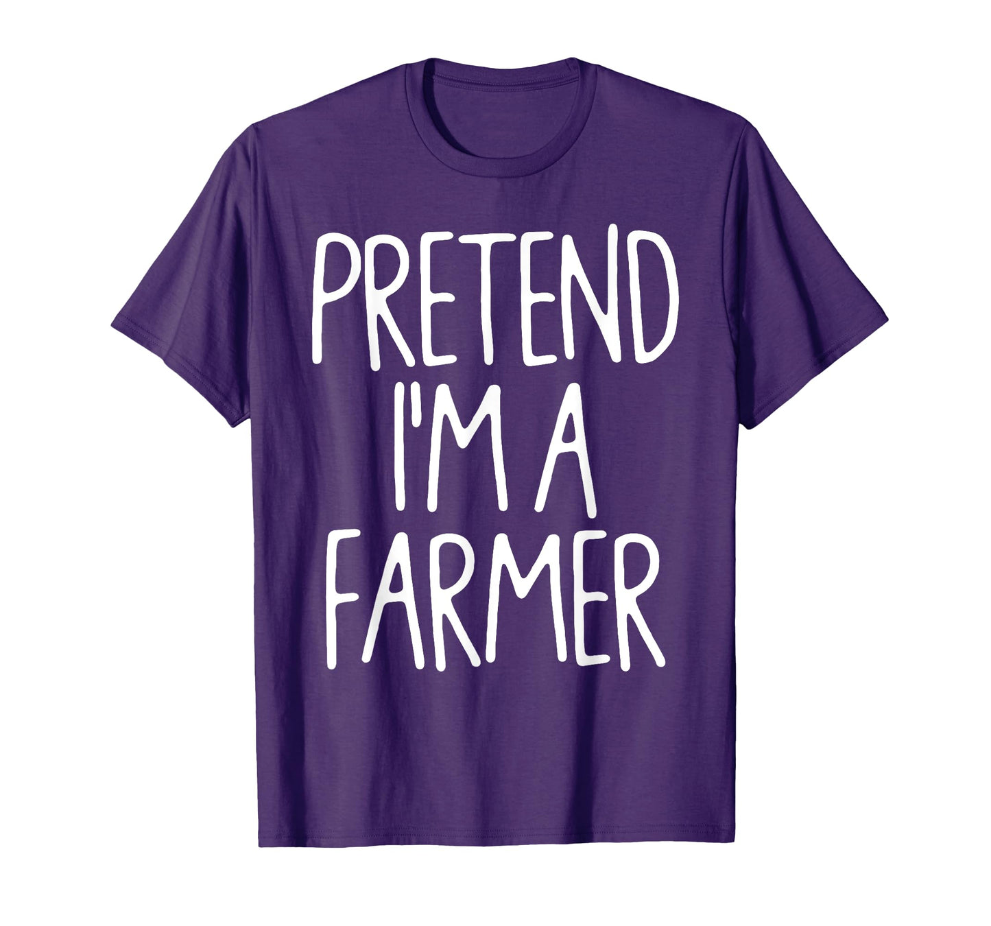 Pretend I'm A Farmer Matching Lazy Easy Halloween Costume T-Shirt