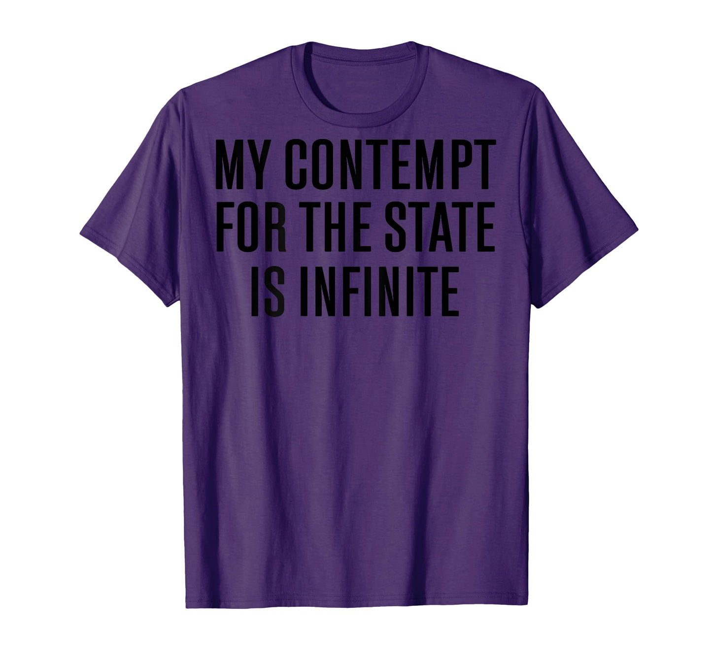 My Contempt For The State Is Infinite (on back) T-Shirt