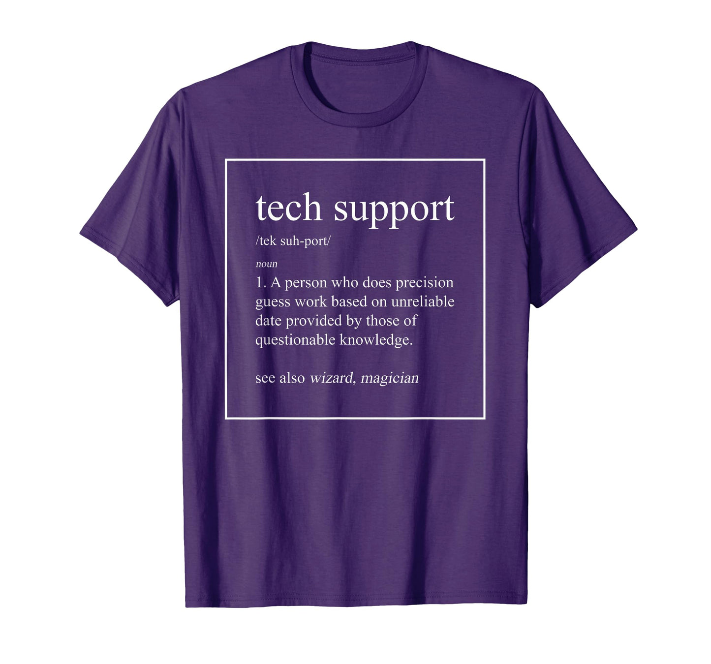 Tech Support Wizard Funny IT Helpdesk Definition T-Shirt