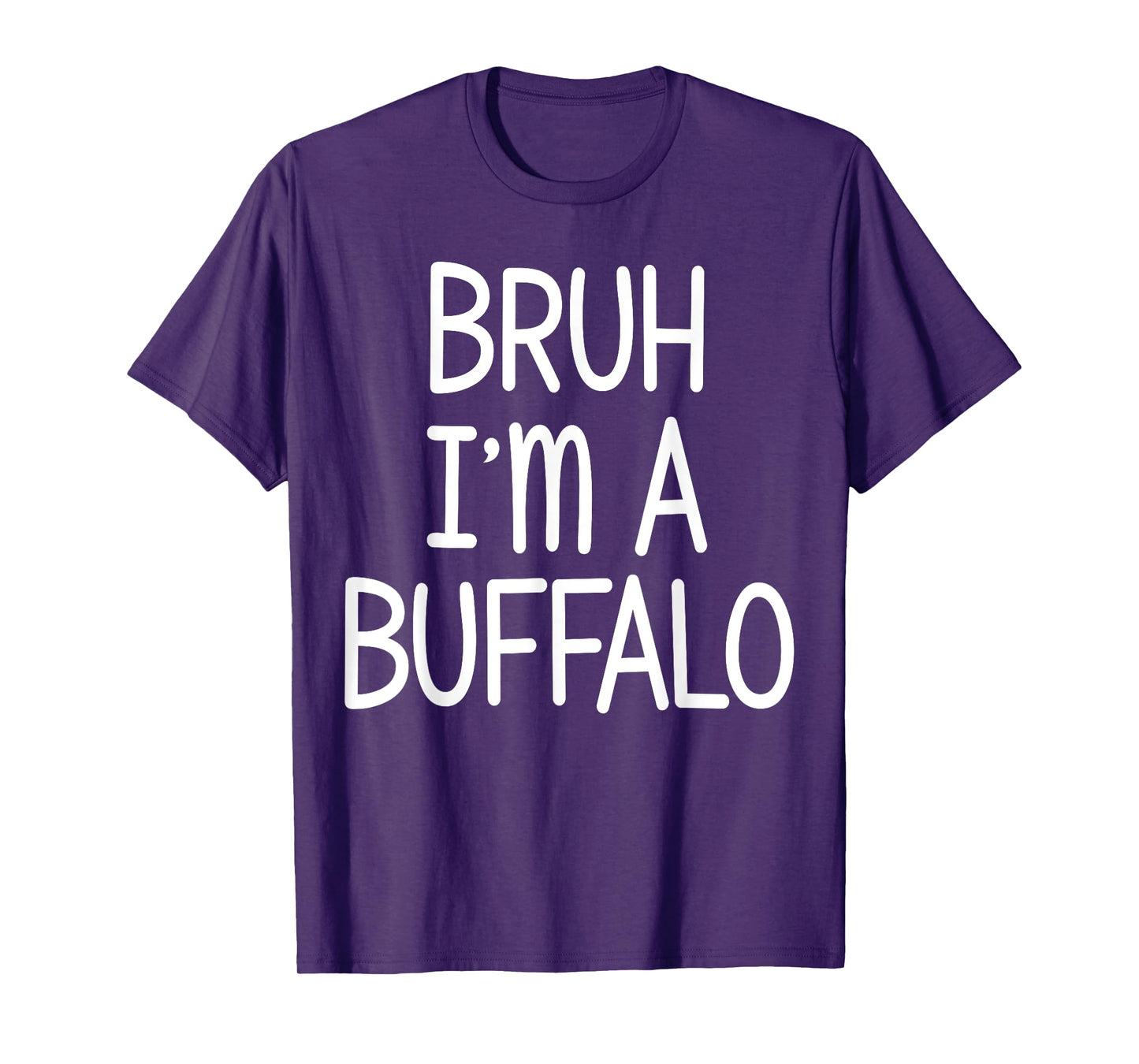Pretend I'm A Buffalo Funny Lazy Halloween Costume Party T-Shirt