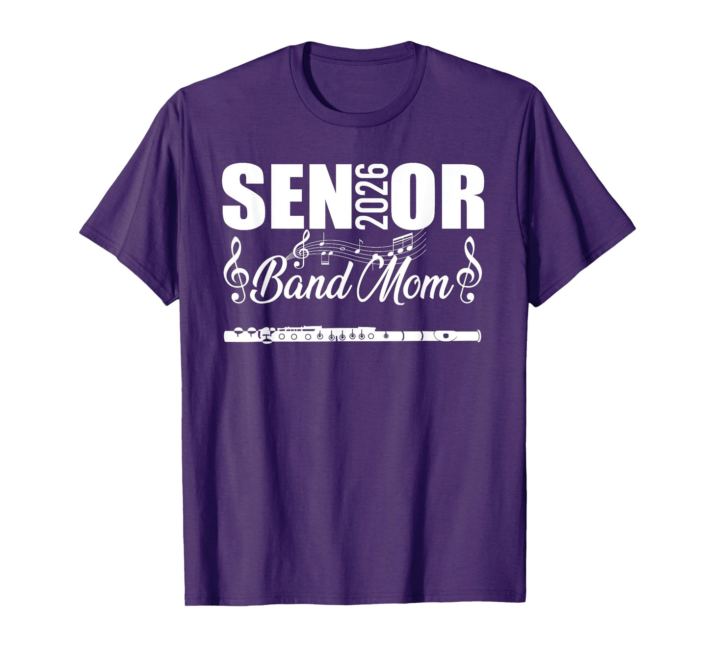 Senior Band Mom 2026 Marching Band Class of 2026 Flute T-Shirt