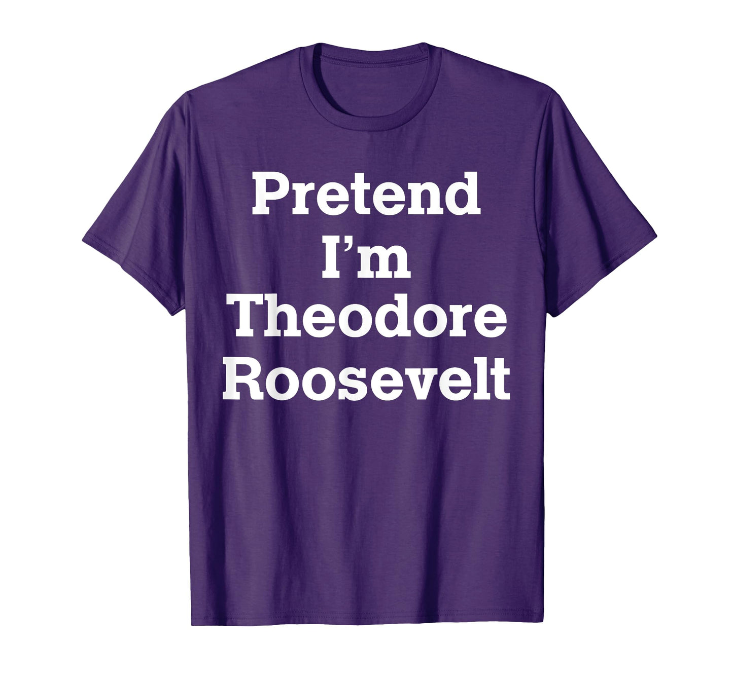 Pretend I'm Theodore Roosevelt Costume Halloween History T-Shirt