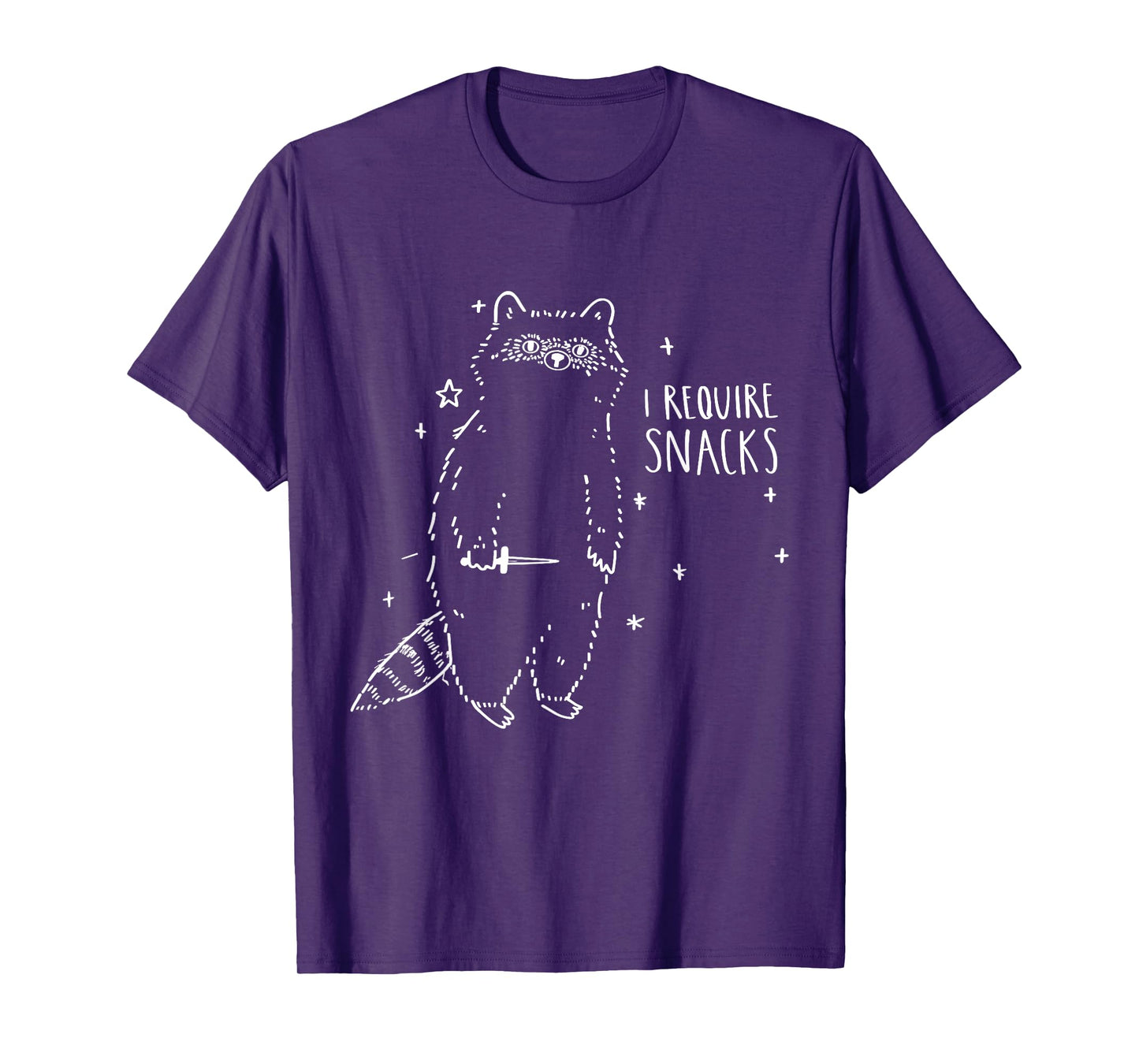 I Require Snacks Raccoon T-Shirt
