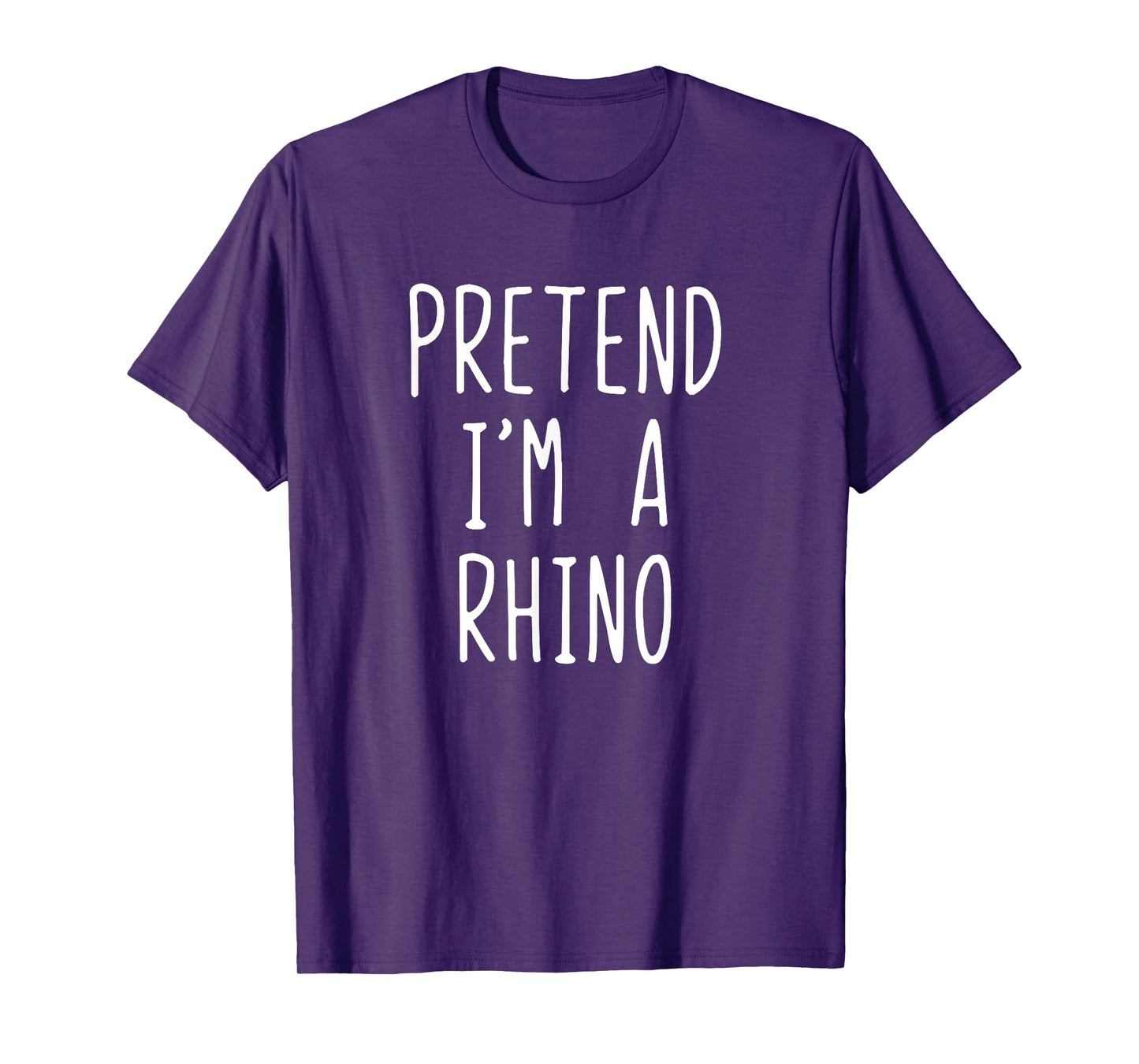 Pretend I'm A Rhino Costume Halloween Lazy Easy Rhinoceros T-Shirt