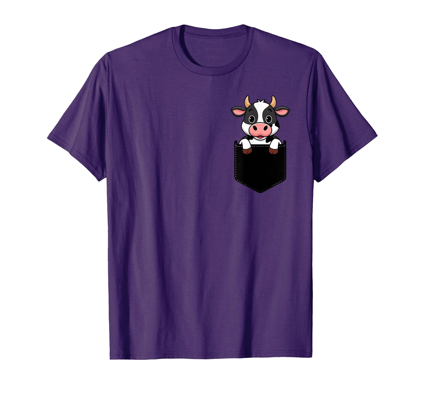 Funny Cow In Pocket Animal Cute Women Men T-Shirt