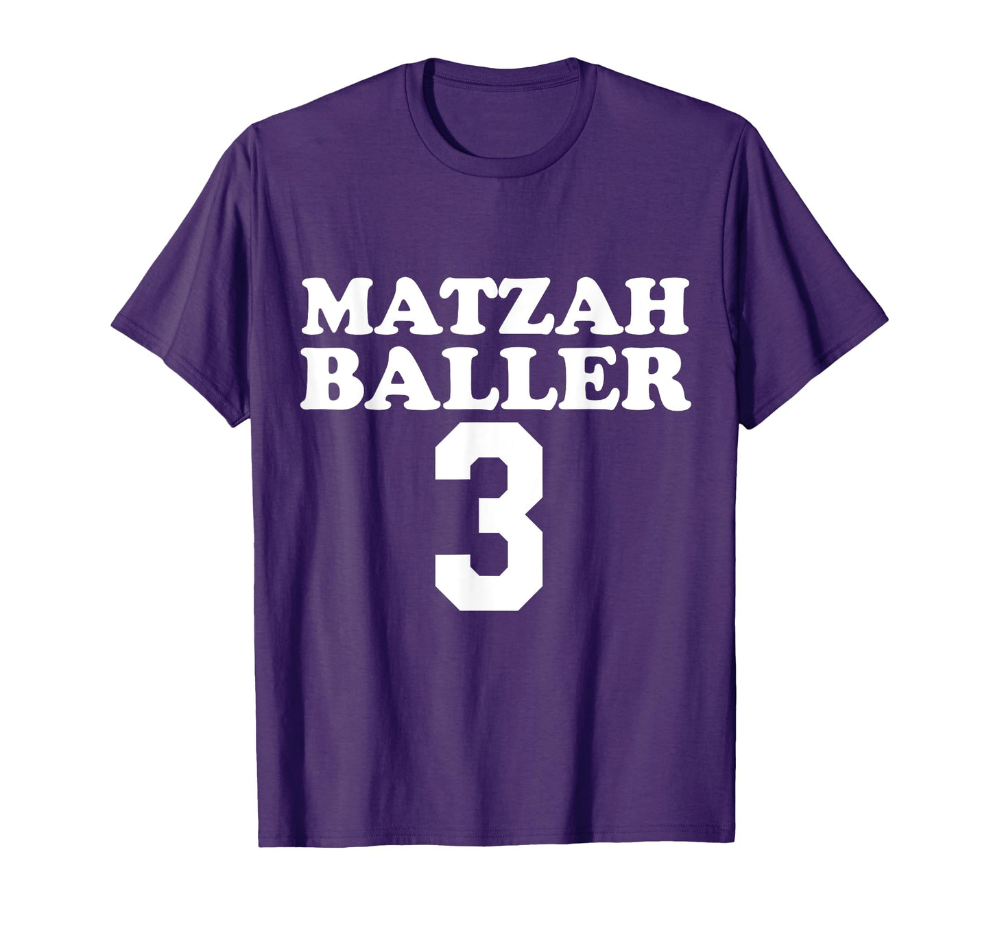 MATZAH BALLERS 3 Funny Jewish Pun Basketball Team Jersey T-Shirt
