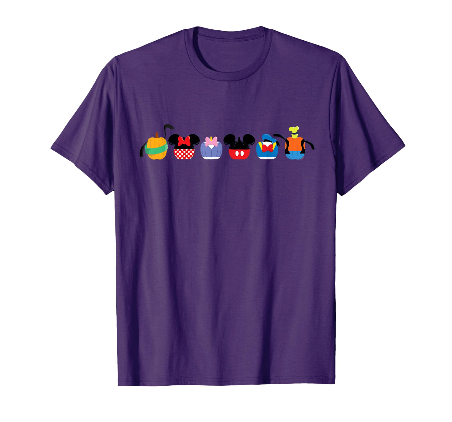 Disney Mickey Mouse and Friends Halloween Pumpkin Lineup T-Shirt