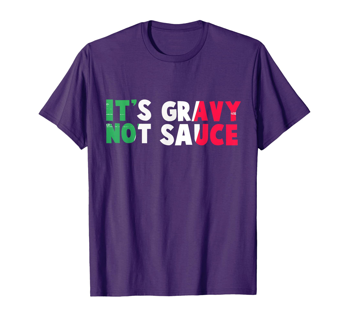 It's Gravy Not Sauce Funny Italian Flag T-Shirt
