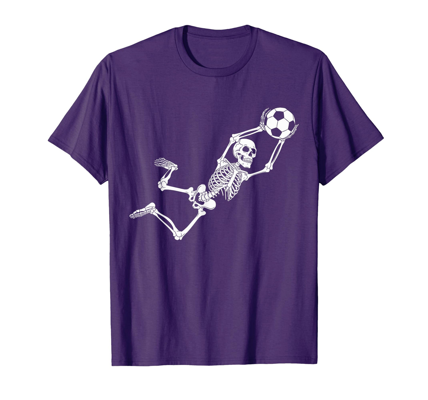 Funny Skeleton Soccer Lovers Spooky Halloween Goalkeeper T-Shirt
