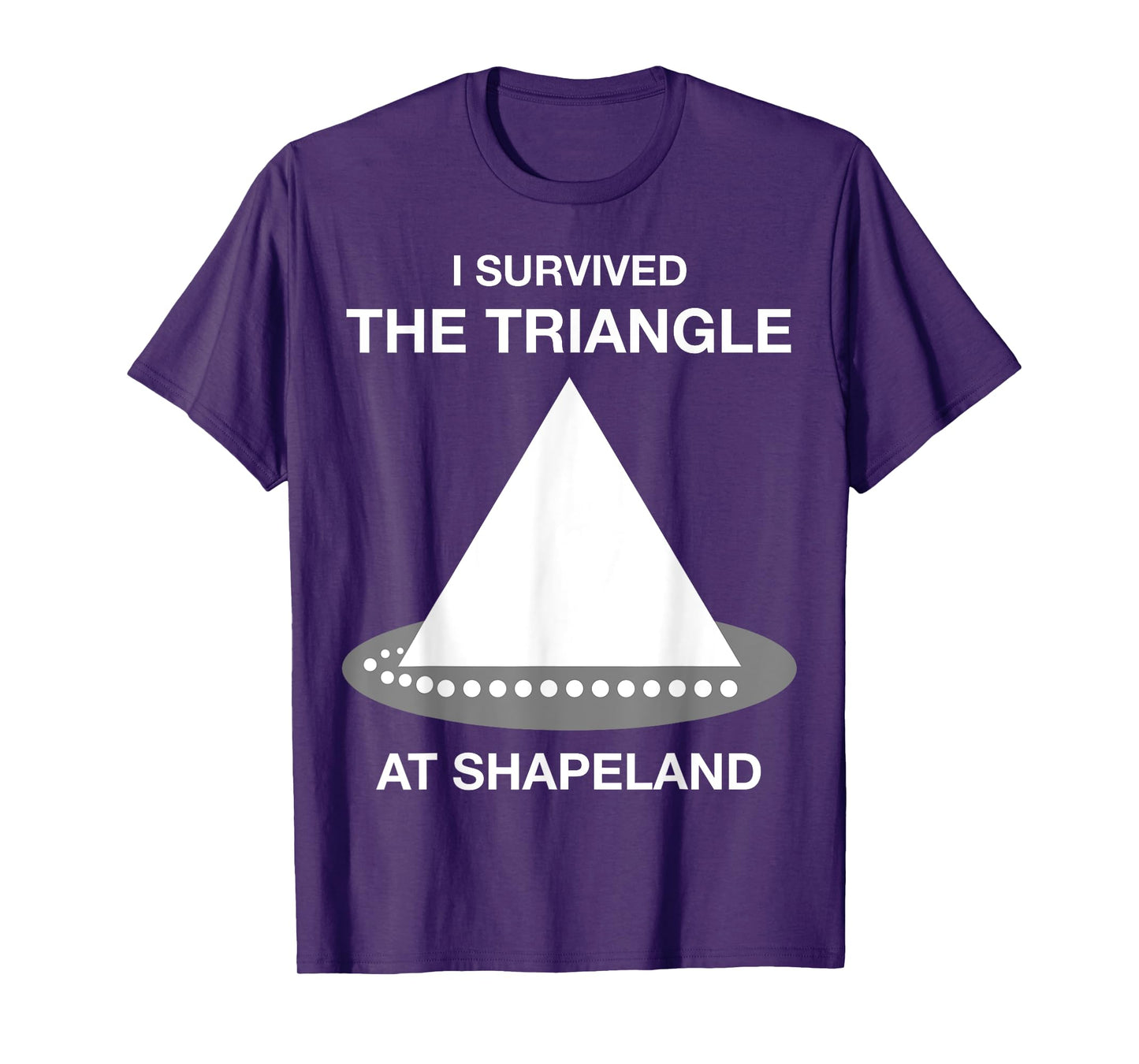 Funny I Survived the Triangle at Shapeland Math Teacher T-Shirt