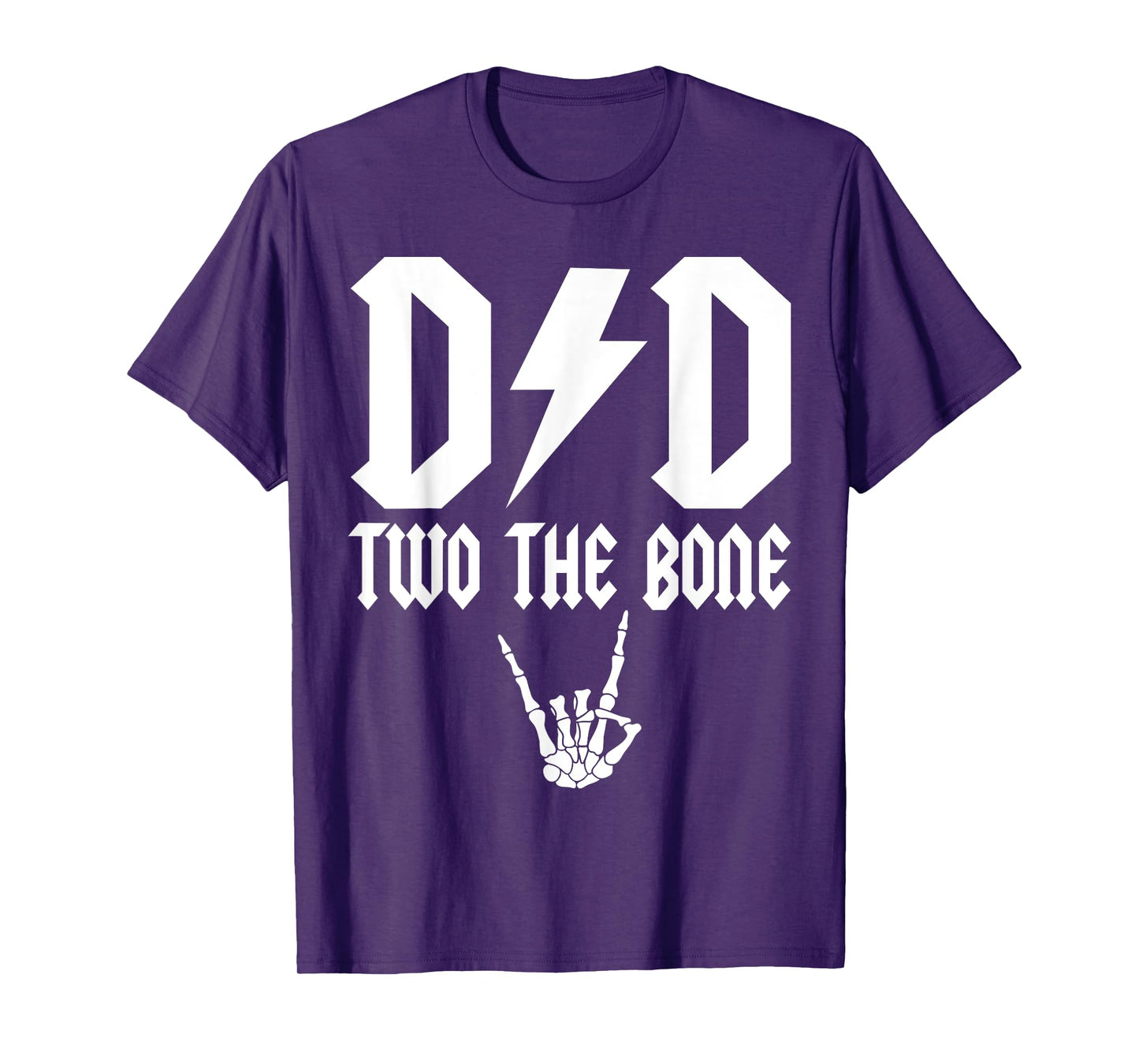 Dad Two the Bone Skeleton Hand Family Birthday Boy Girl T-Shirt