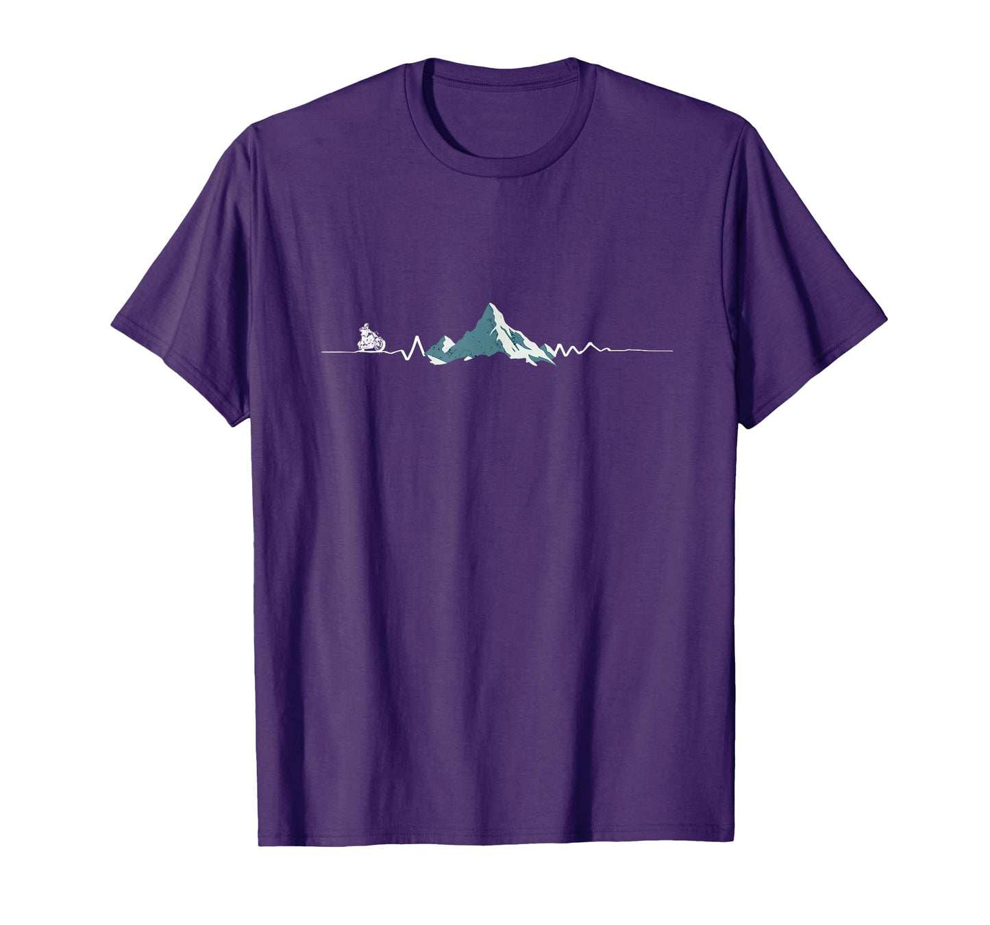 Classic Motorbike Heartbeat Offroad Motorcycle Rider Men T-Shirt