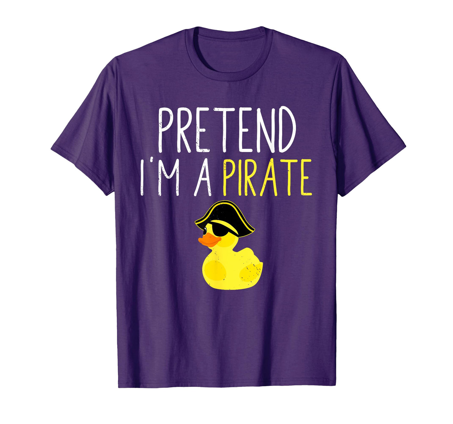 Funny Halloween Costume tees Pretend I'm A Pirate Black Cartoon T-Shirt Unisex, All Ages Casual Modern T-Shirt Short Sleeve