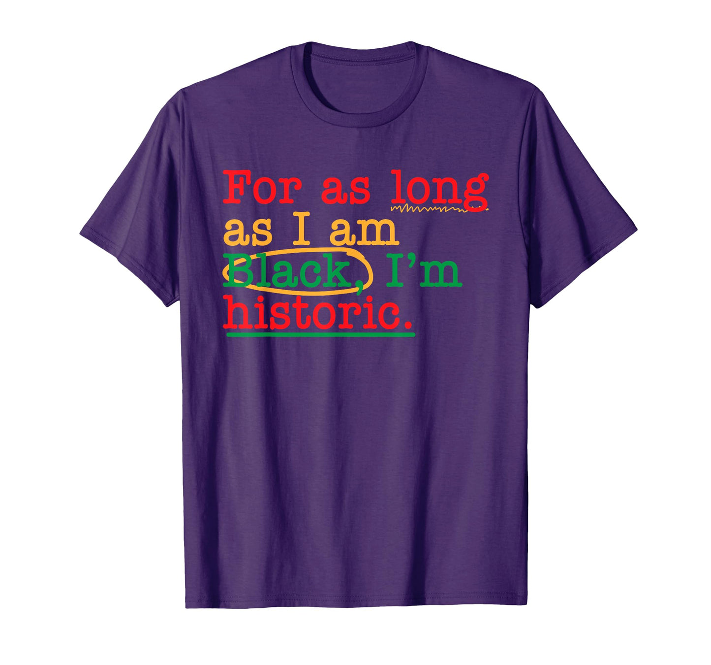 For As Long As I Am Black I'm Historic Juneteenth Quote T-Shirt