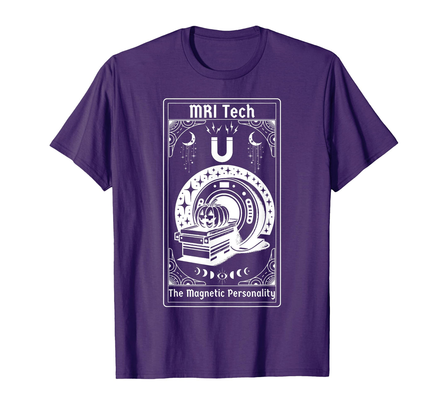 Witchy MRI Tech Tarot Card Pumpkin Funny Halloween Xray Tech T-Shirt