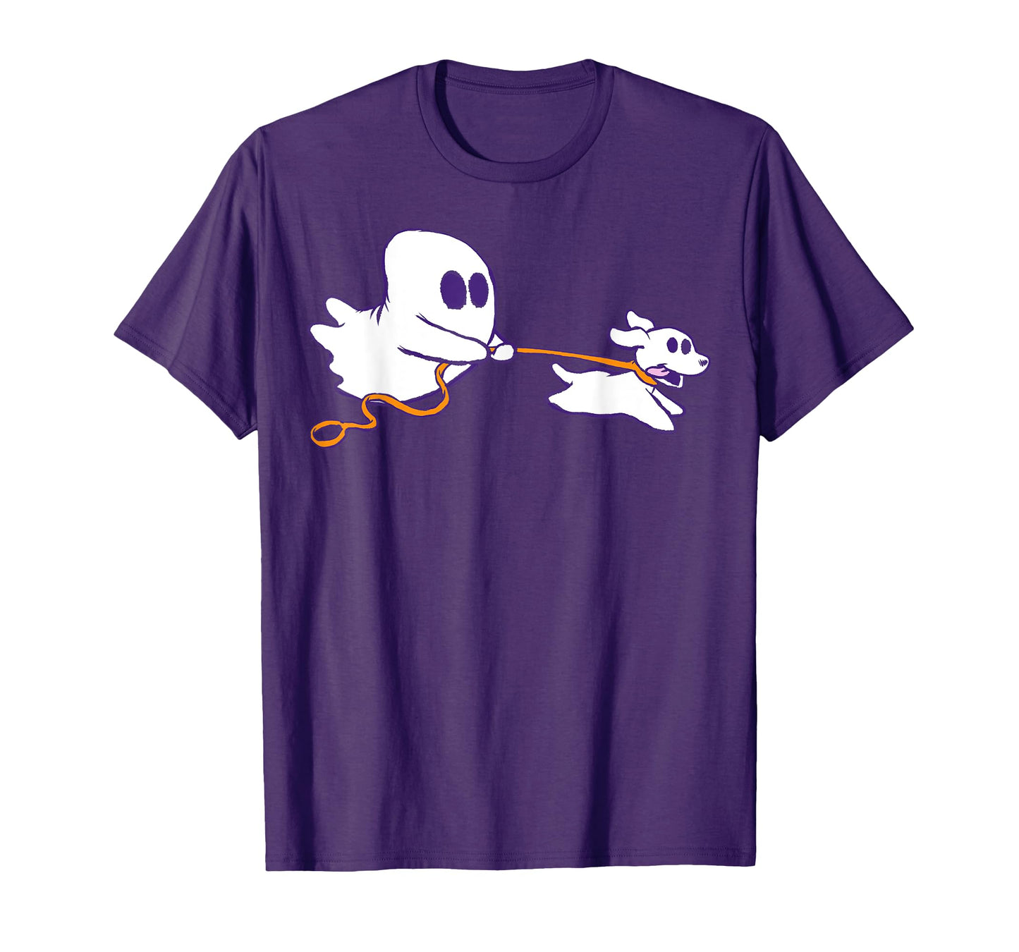 Cute Ghost Dog Walker Graphic Halloween Costume T-Shirt