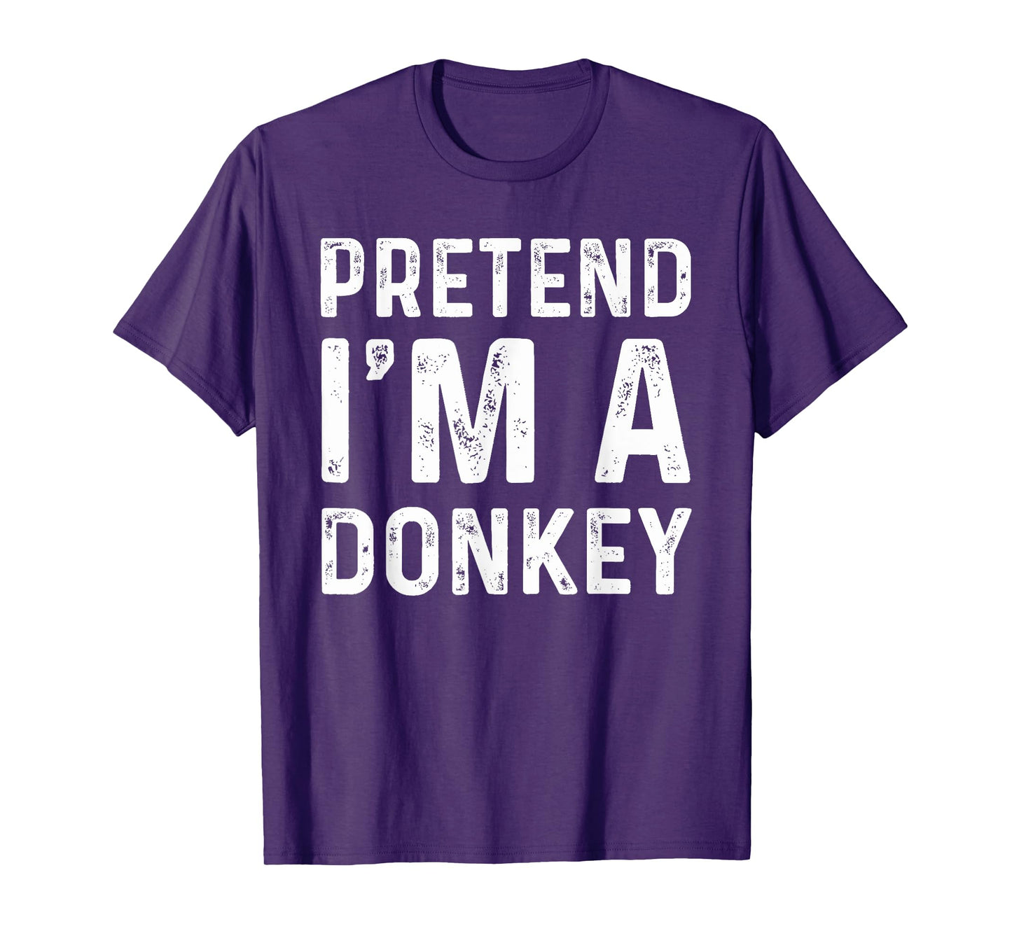 Pretend I'm A Donkey Funny Lazy Halloween Costume Party T-Shirt