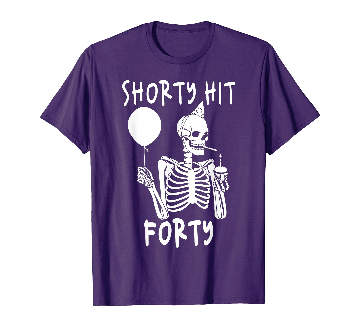 Funny Shorty Hit Forty Turning 40th Birthday Hello Forties T-Shirt