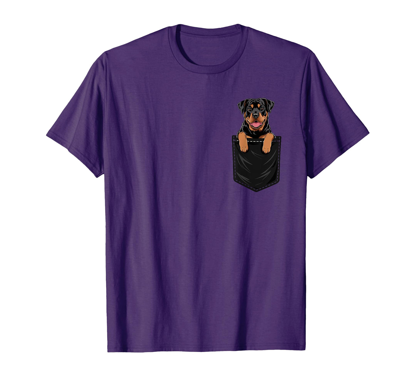 Funny Rottweiler In Pocket Dog Mom Dad T-Shirt