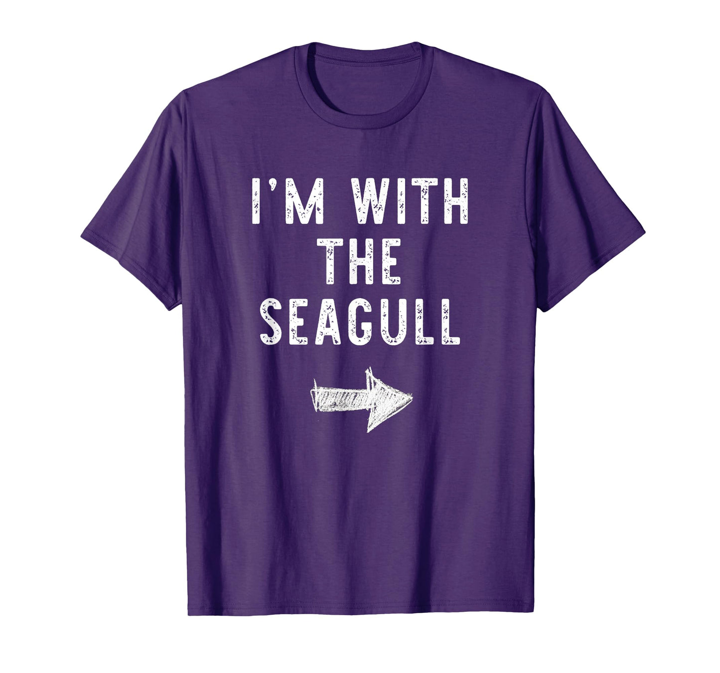 I'm With The Seagull Costume Halloween Matching Couple T-Shirt