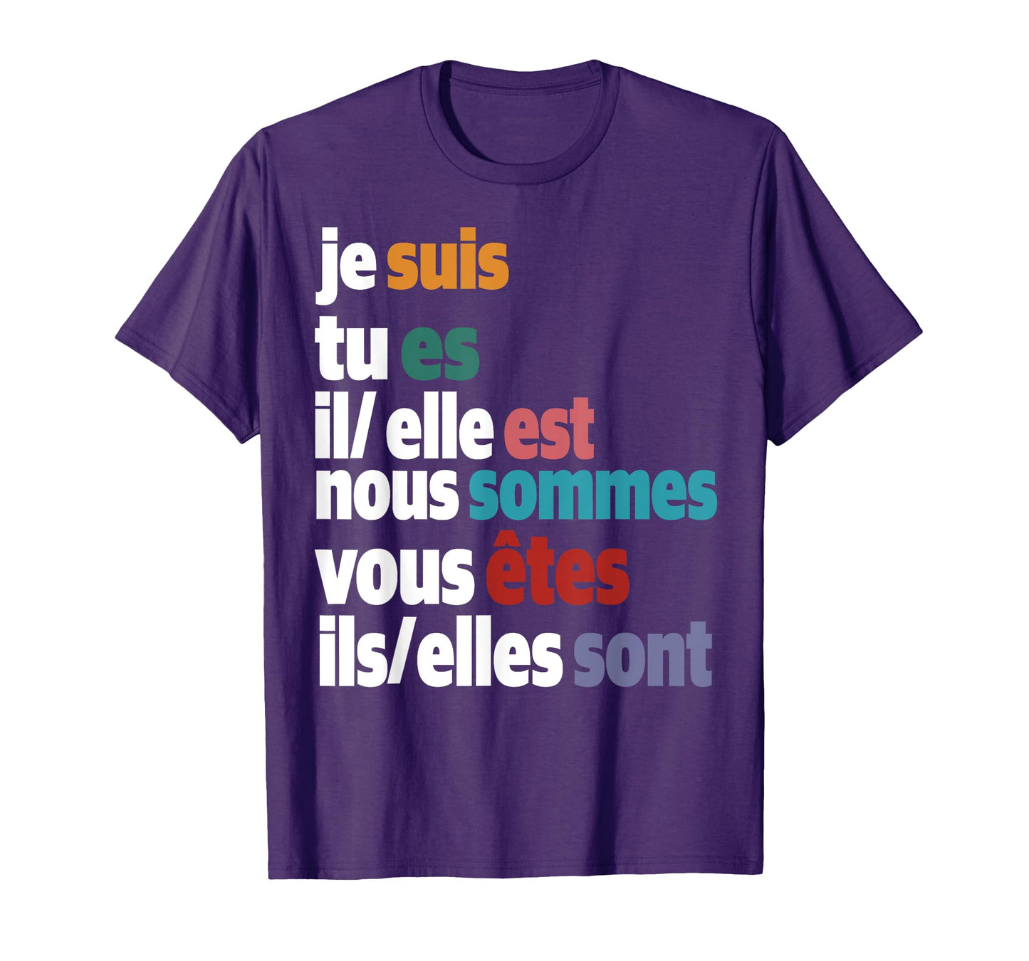 Jesuis Tu Es Il Elle Est Nous Sommes Vous Etes Ils Elles Son T-Shirt