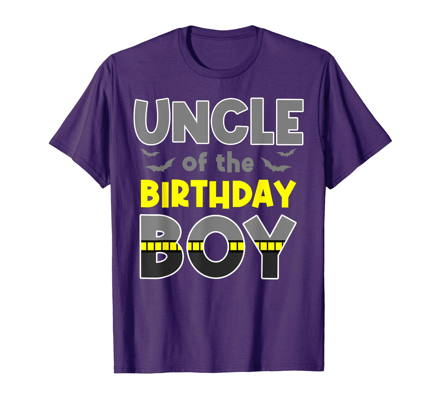 Uncle Of The Birthday Boy Bat Family Party Theme Boys Gift T-Shirt