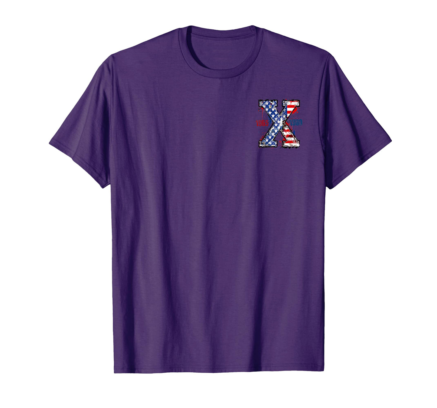 Generation-X Gen-X Retro Style 4th Of July (Two Sides) T-Shirt