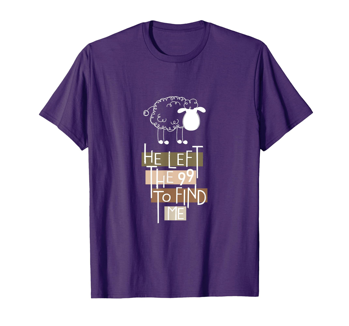 Funny Sheep Vintage Adult Kids He Left The 99 To Find Me T-Shirt