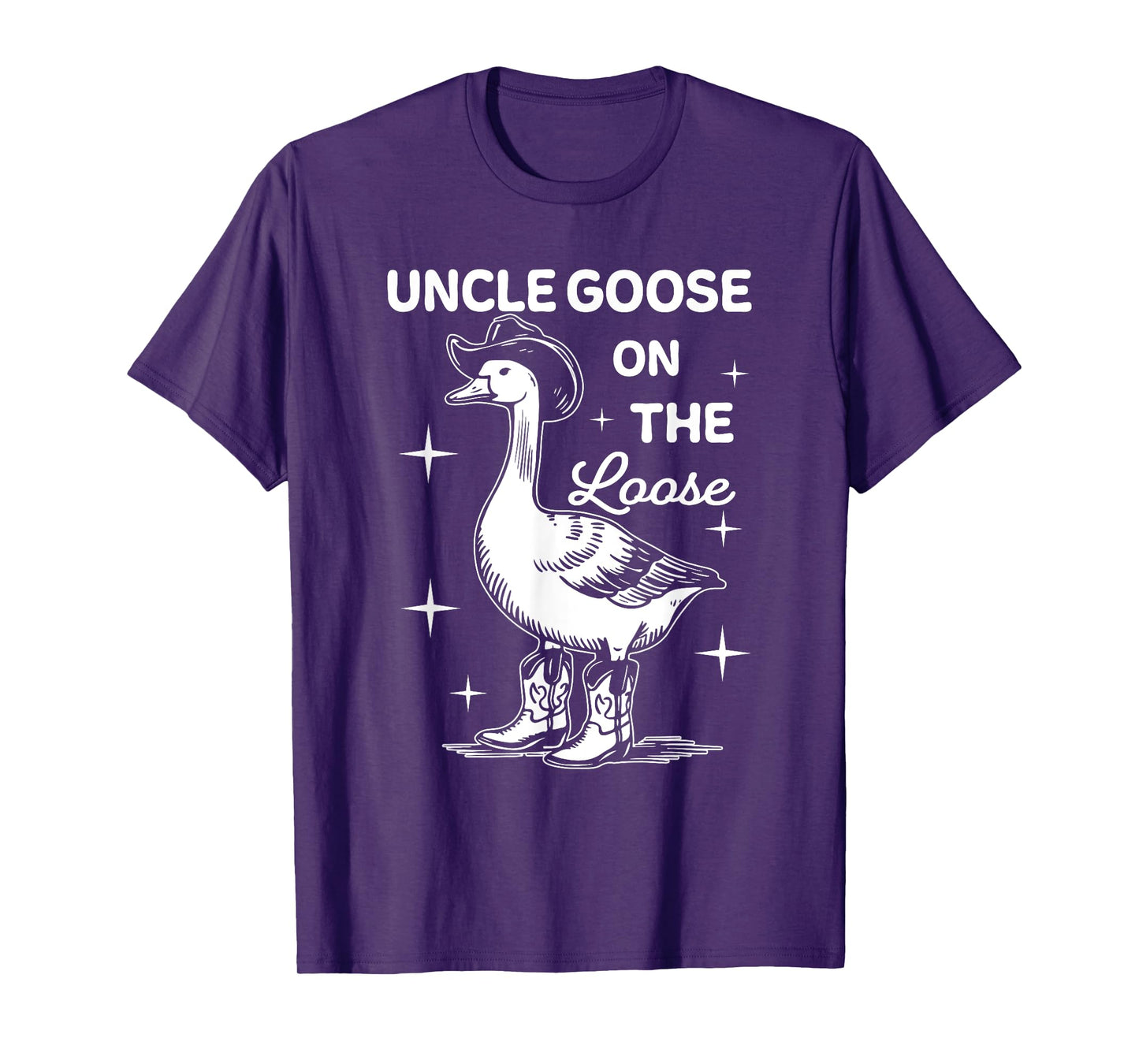 Funny Uncle Goose On The Loose, Funny Western Cowboy T-Shirt