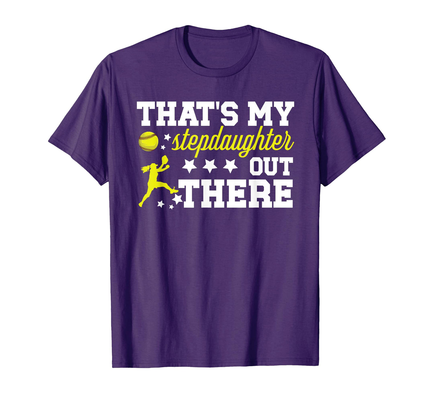 My Stepdaughter Softball Step Dad Softball Player Stepfather T-Shirt