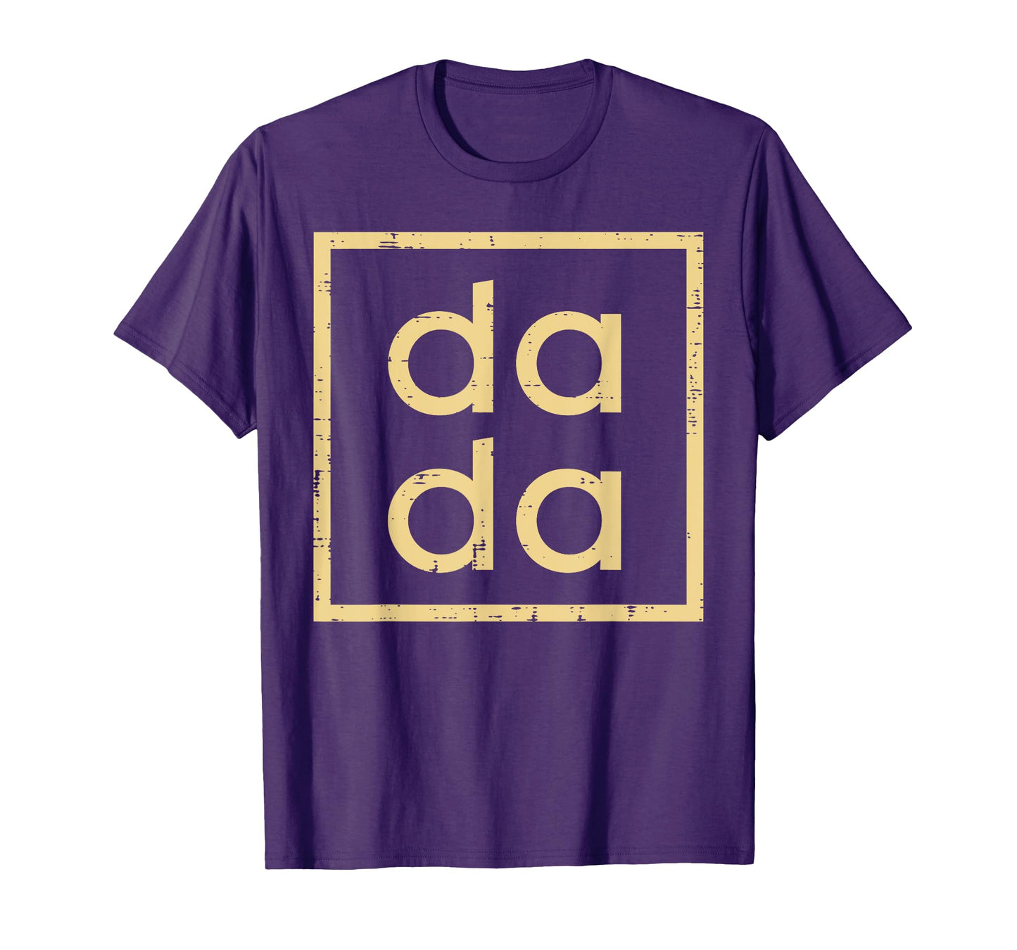 Fathers Day Dada Da Da Square Dad Daddy Papa Minimalist Men T-Shirt