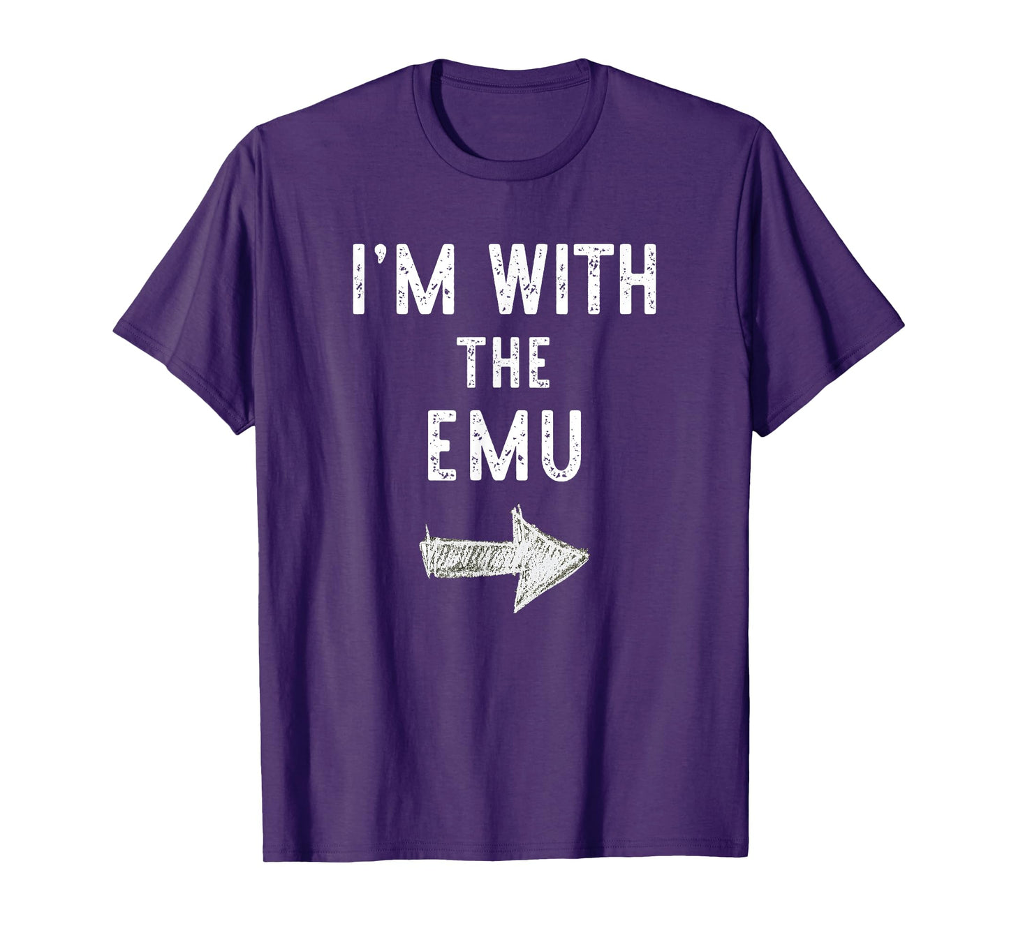 I'm With The Emu Costume Halloween Matching Couple T-Shirt