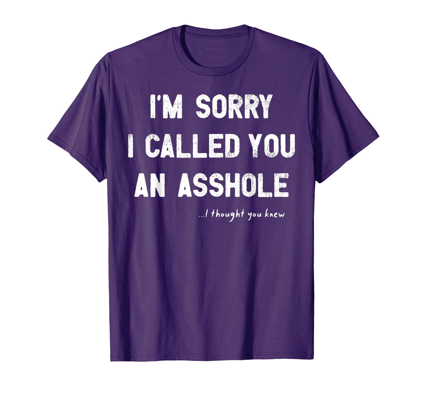 I'm Sorry I Called You An Asshole I Thought You Knew T-Shirt