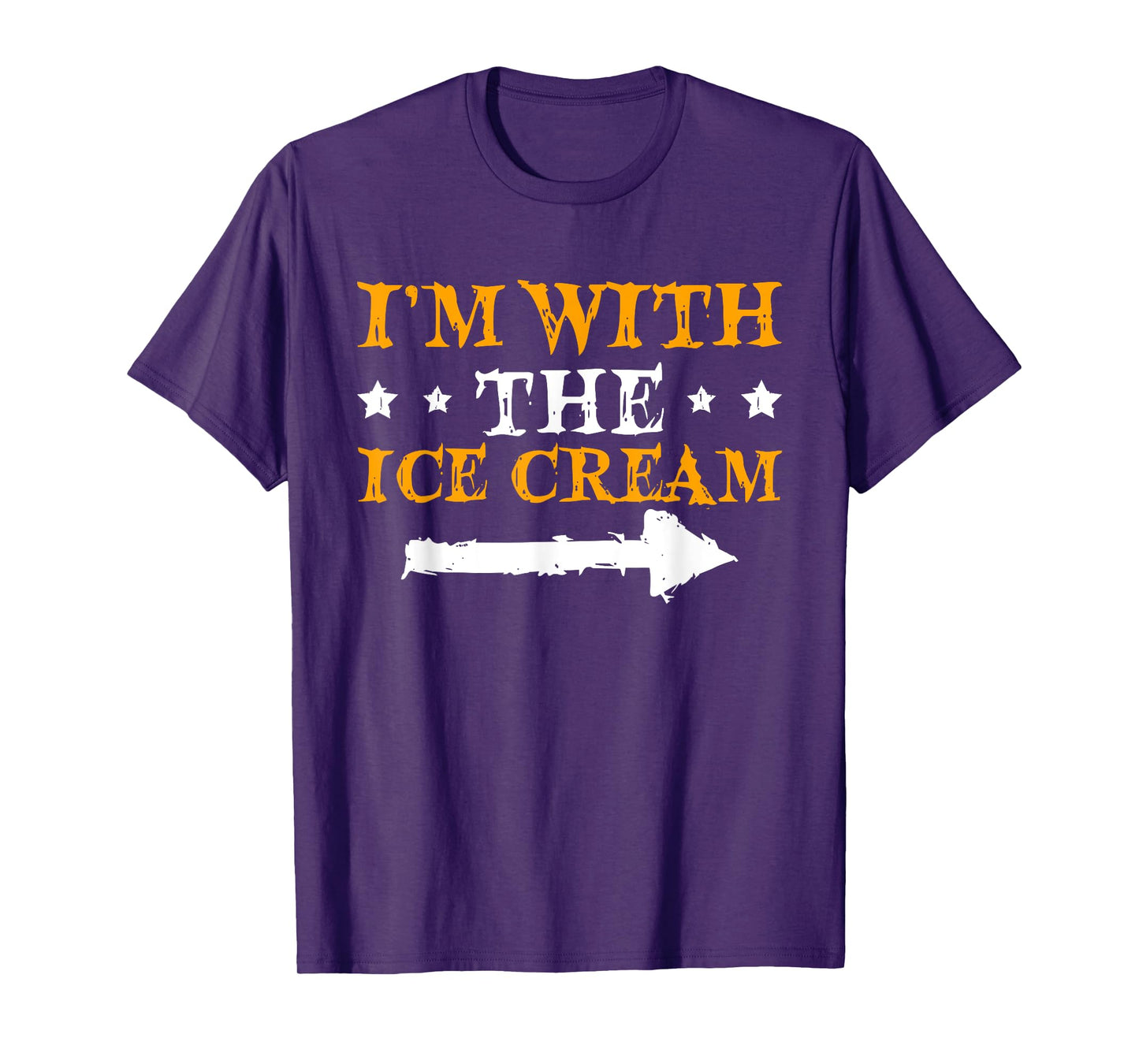 I'm With The Ice Cream Funny Couple Halloween Men Women T-Shirt