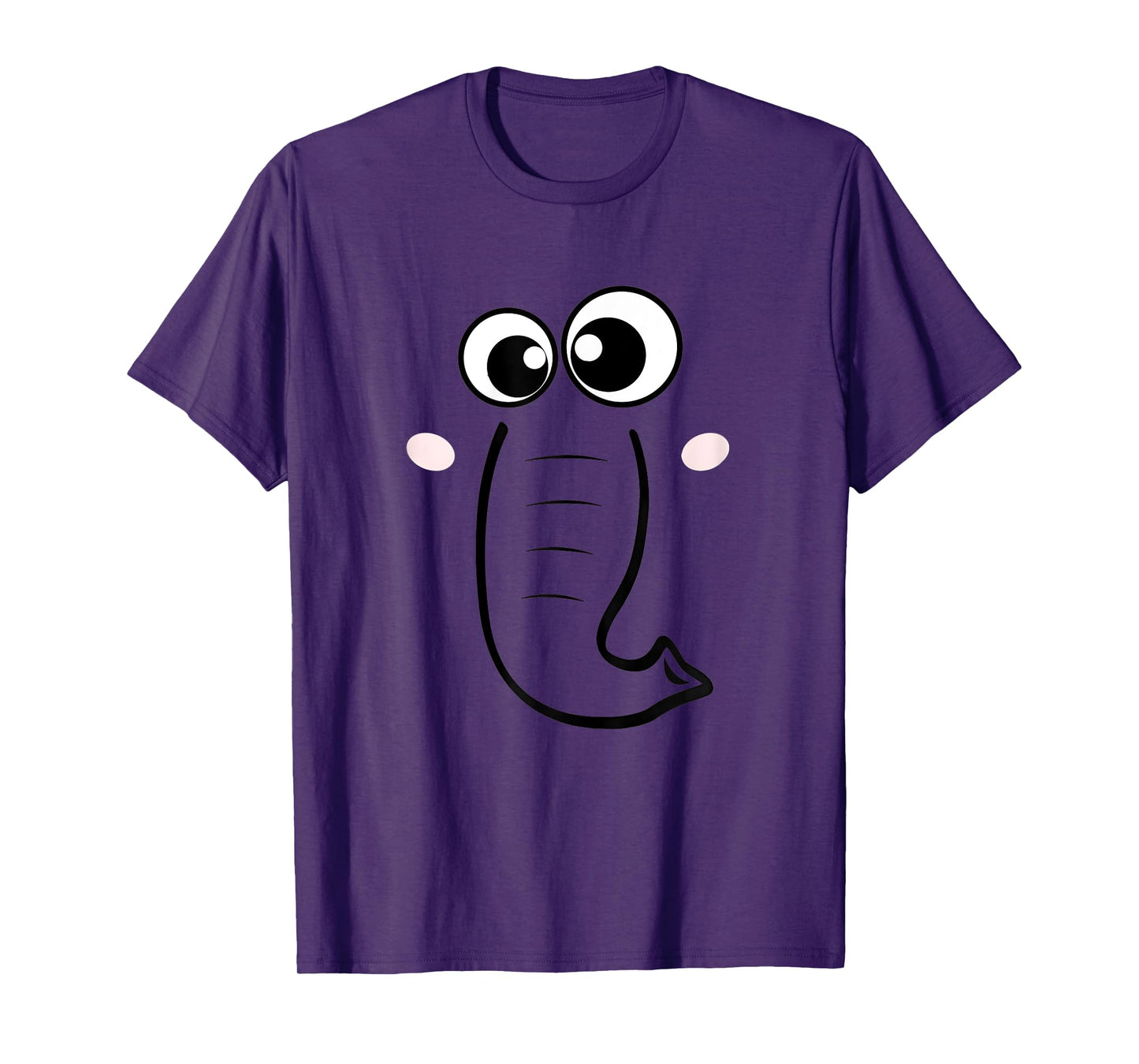 Elephant Face, Cartoon Style, Easy Halloween Costume T-Shirt