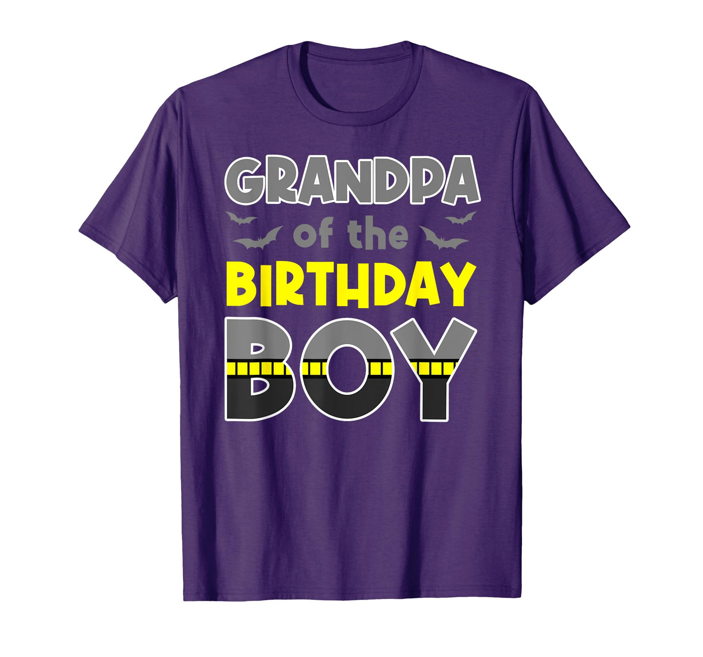 Grandpa Of The Birthday Boy Bat Family Party Theme Boys Gift T-Shirt