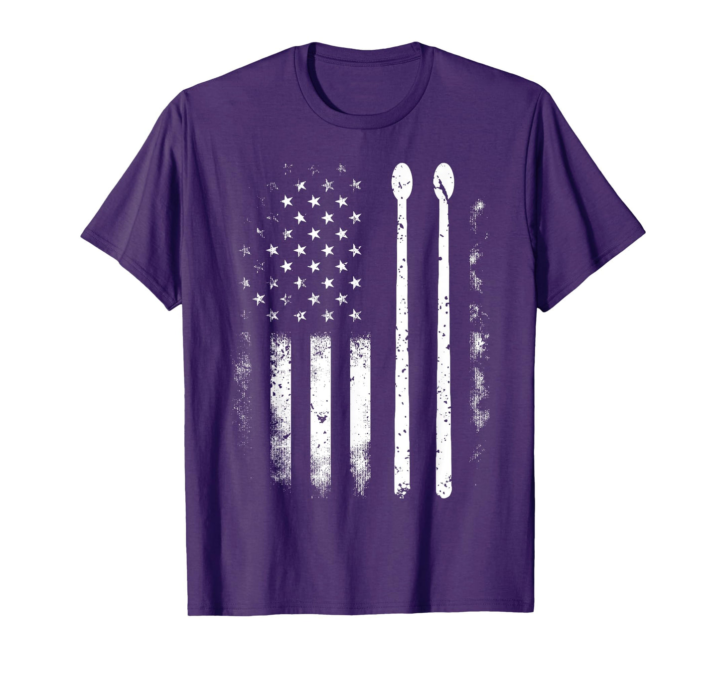 American Flag Drumsticks USA Drummers Vintage Drum Sticks T-Shirt