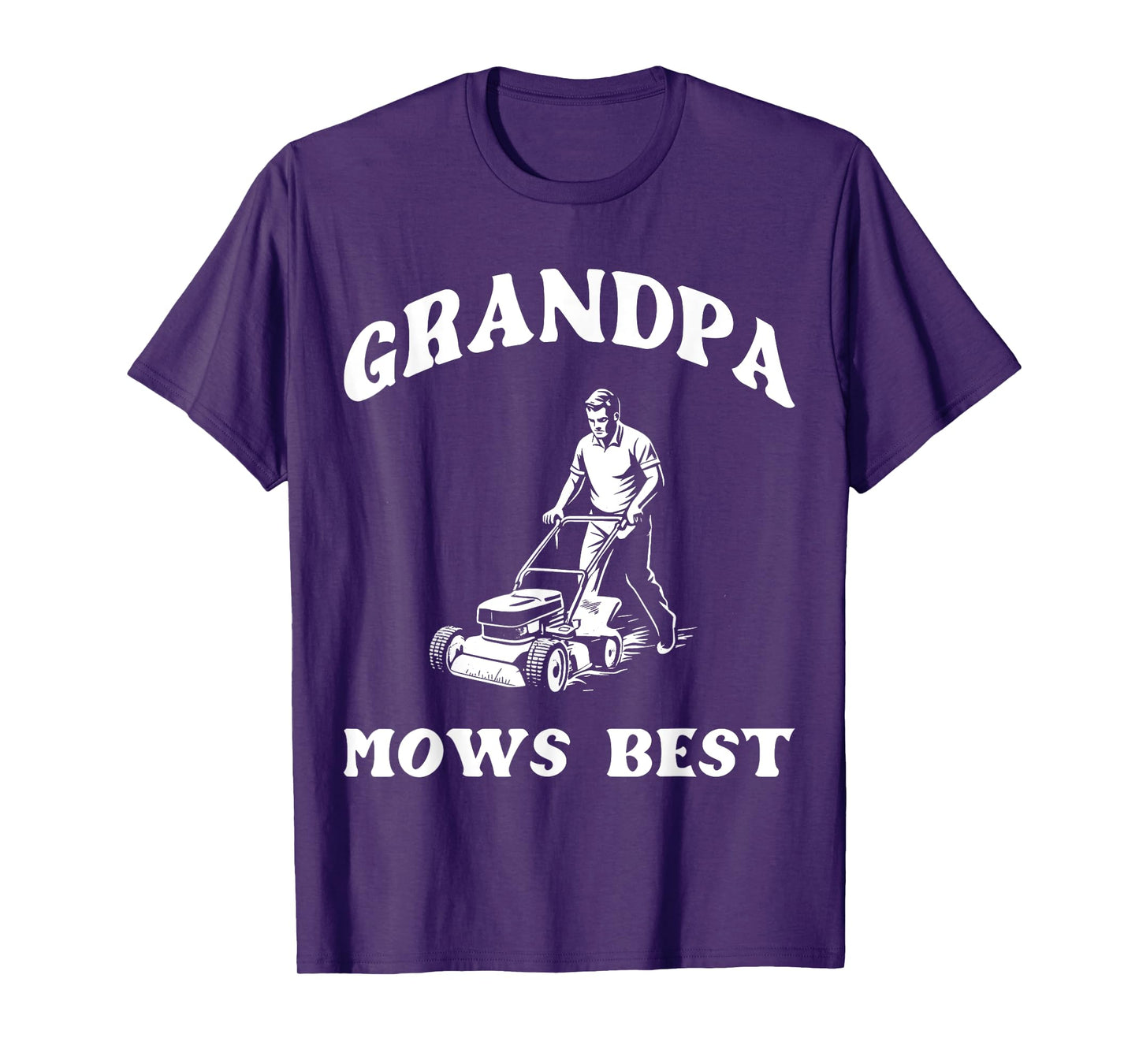 Grandpa Mows Best Lawn Mowing Gardener Father's Day T-Shirt