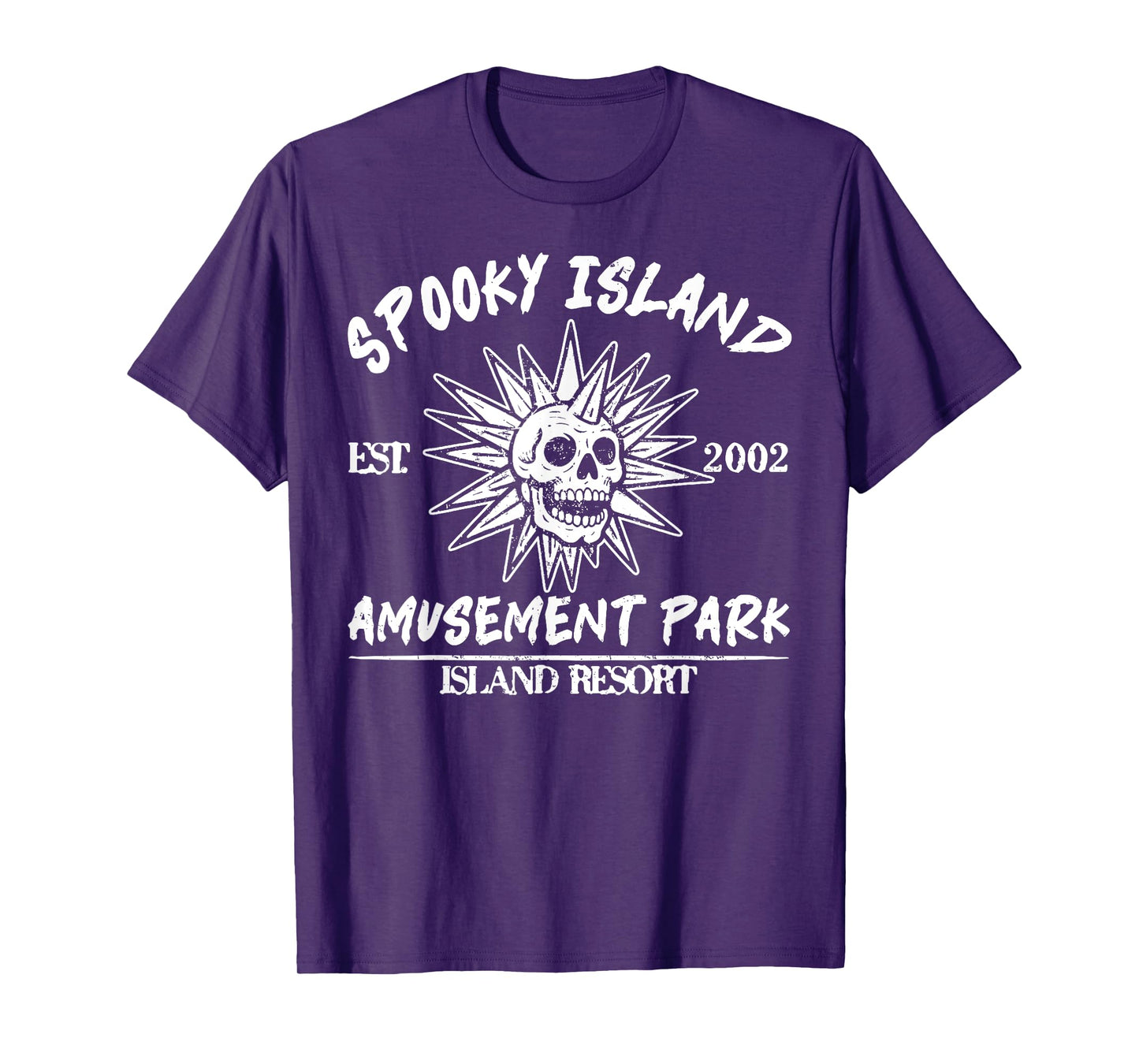 Spooky Island Retro Halloween Skull 90s Halloween Summerween T-Shirt