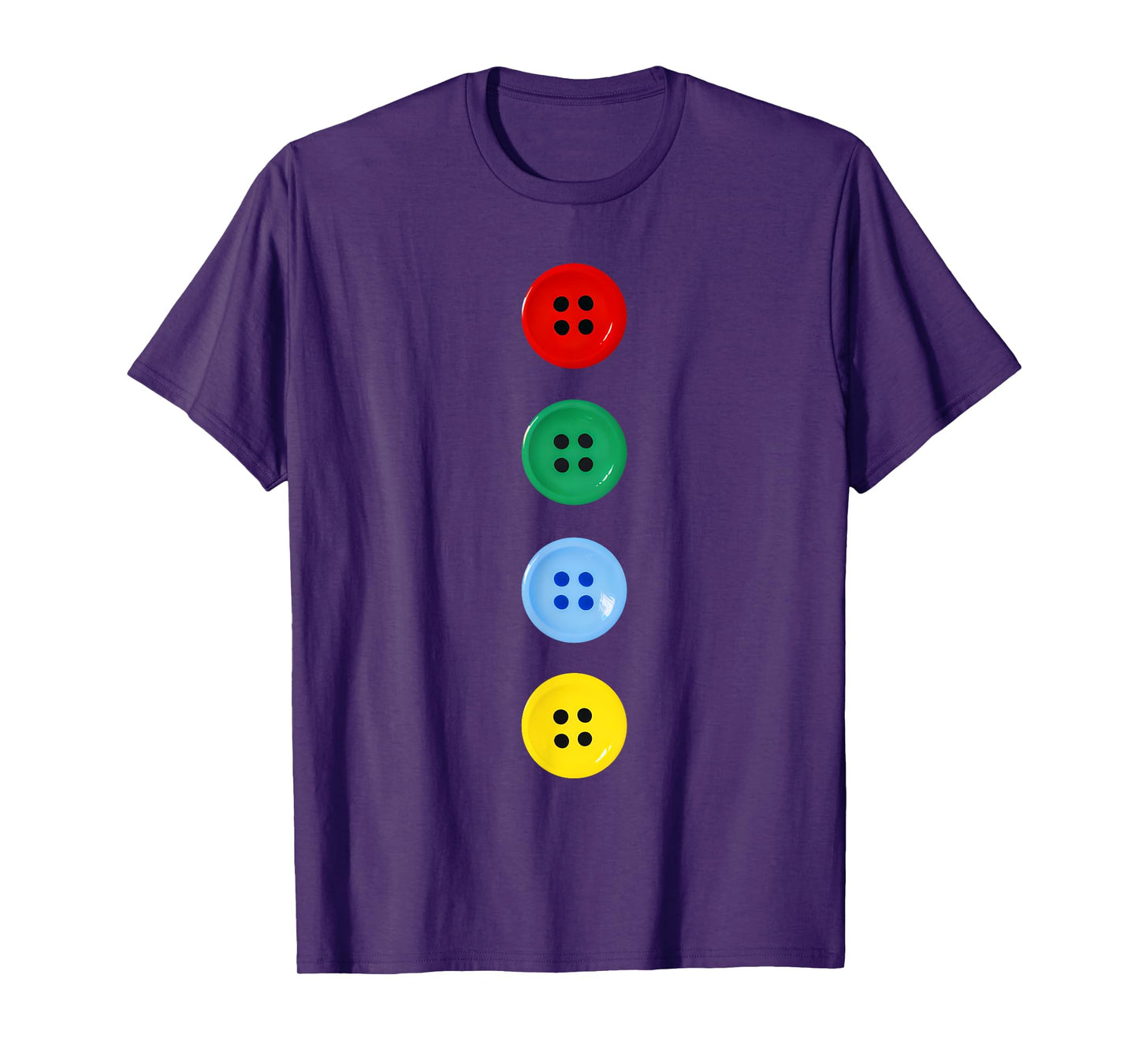 Four Groovy Buttons Blue Cat Funny Halloween Costume Kids T-Shirt