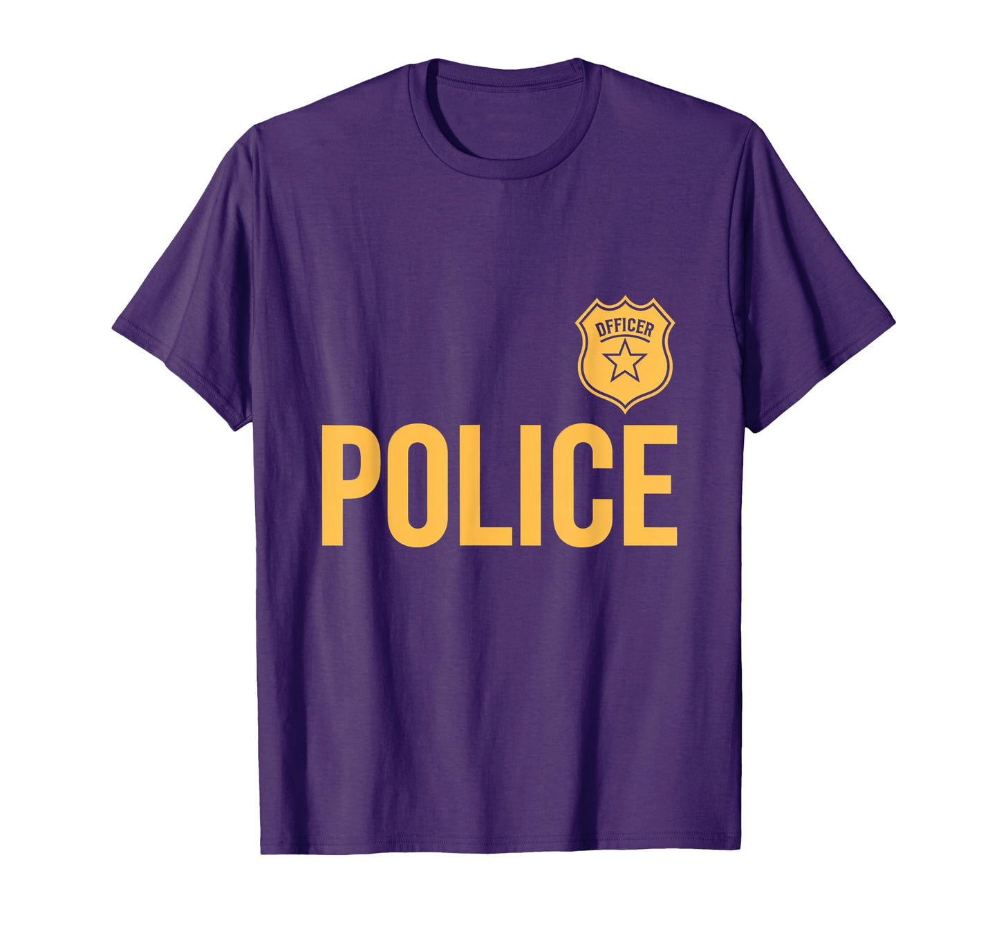 Police Officer Police Badge Halloween Costume Kids Adults T-Shirt