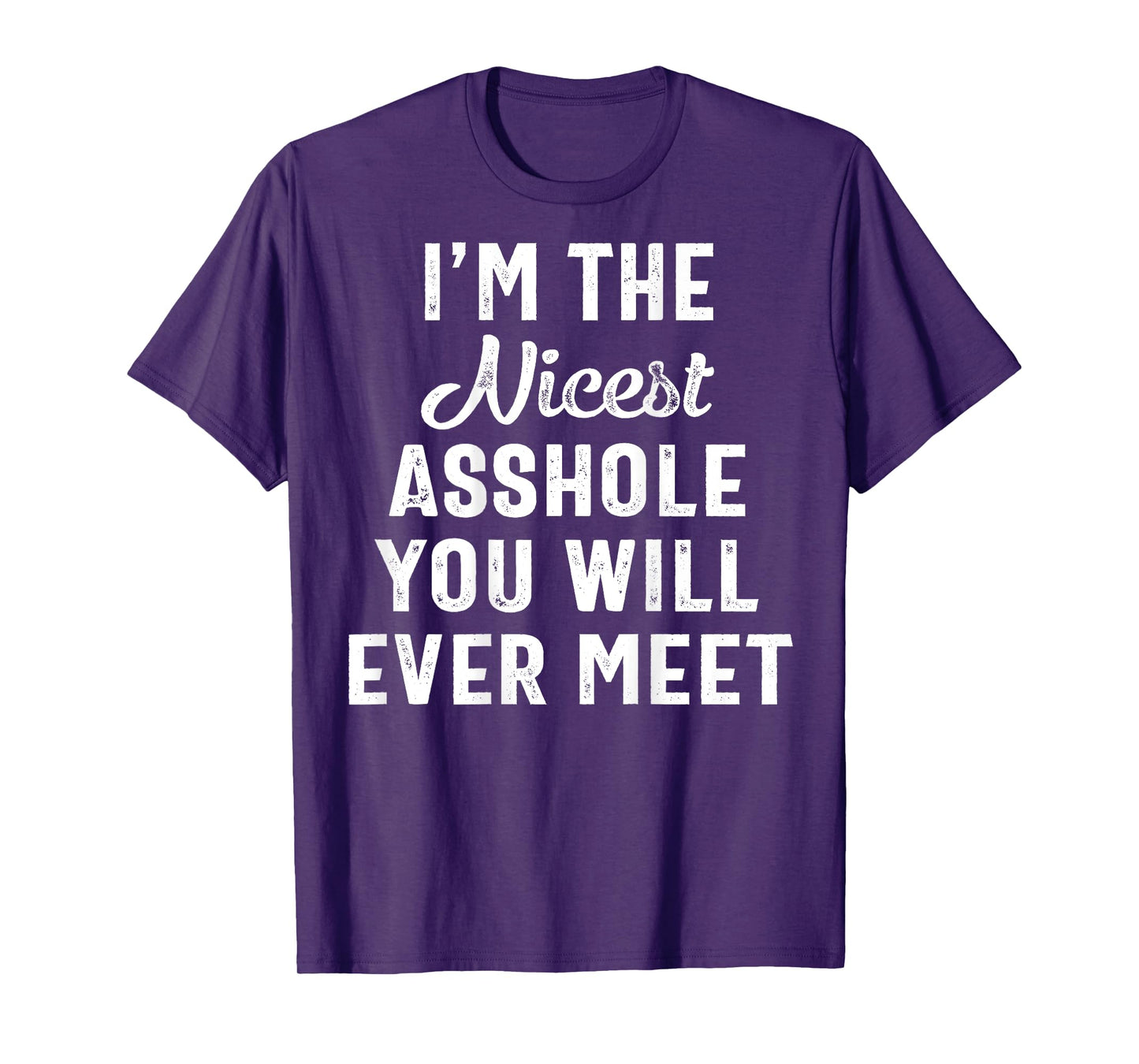 I'm The Nicest Asshole You Will Ever Meet ON Back T-Shirt